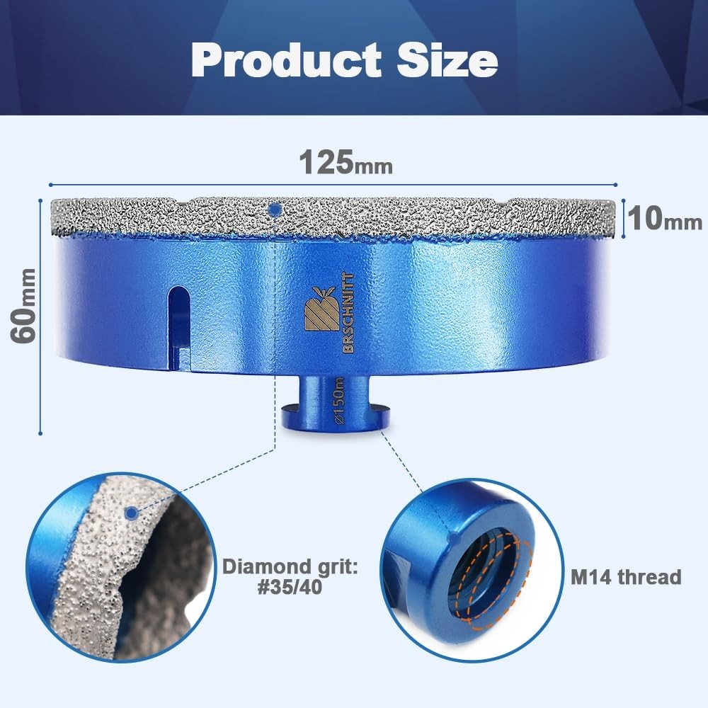BRSCHNITT Diamant-Fliesenbohrer M14