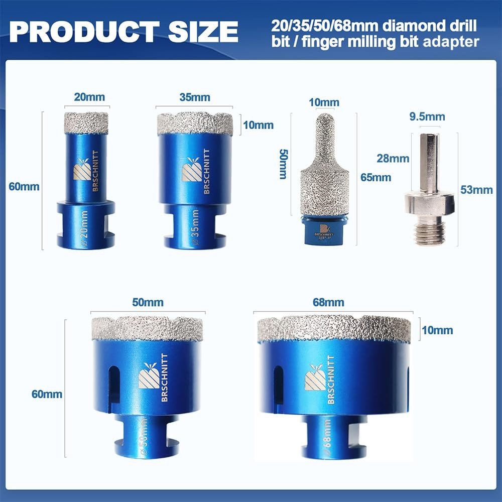 BRSCHNITT Diamantbohrer-Fliesenbohrer Sets