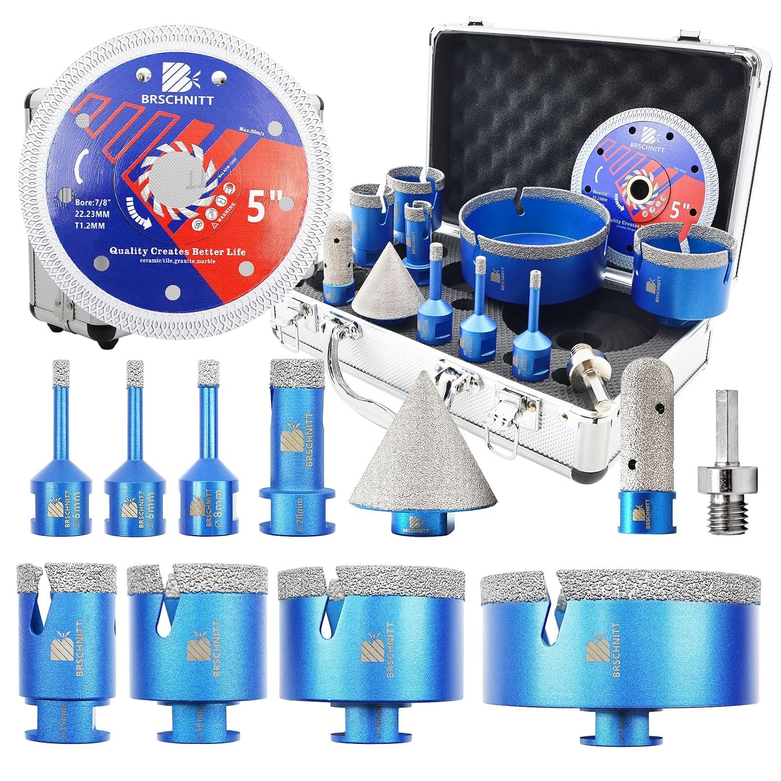 BRSCHNITT Diamant-Fliesenbohrer Komplettsets