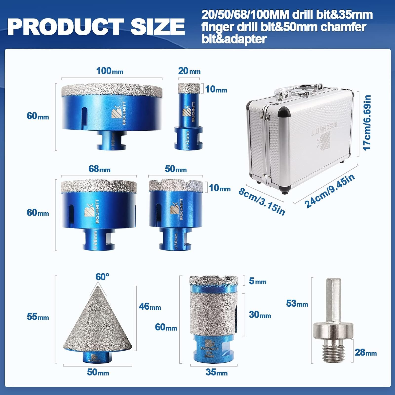 BRSCHNITT Diamantbohrer- und Fingerfräser-Sets