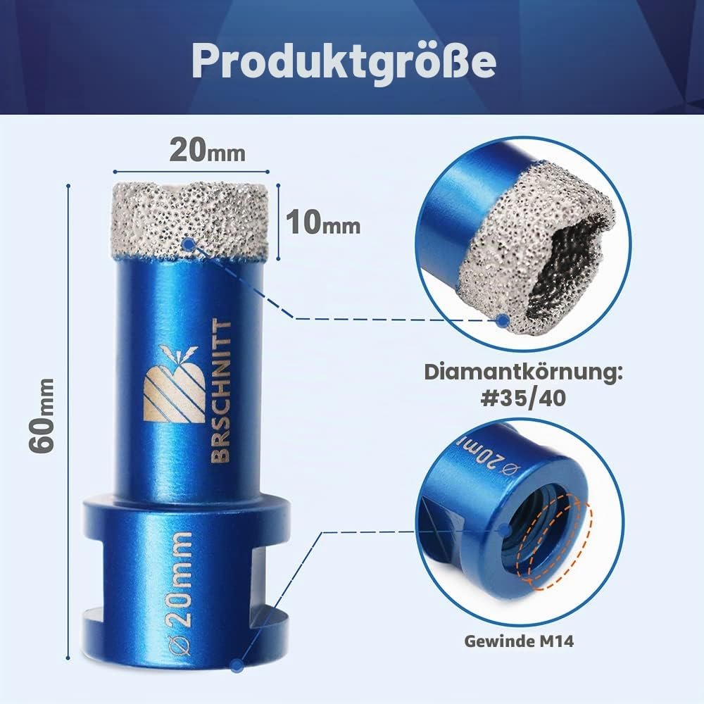 BRSCHNITT Diamant-Fliesenbohrer M14