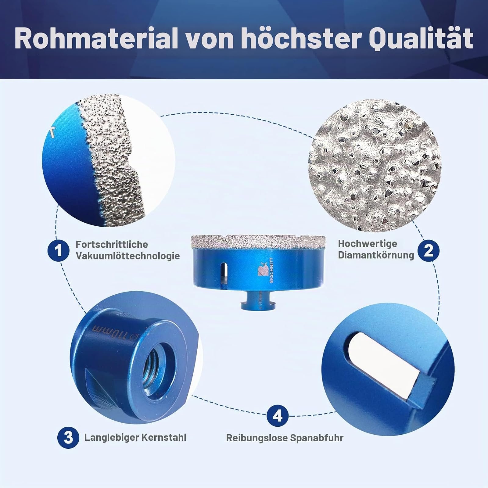 BRSCHNITT Diamant-Fliesenbohrer M14
