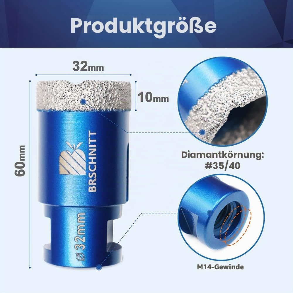 BRSCHNITT Diamant-Fliesenbohrer M14