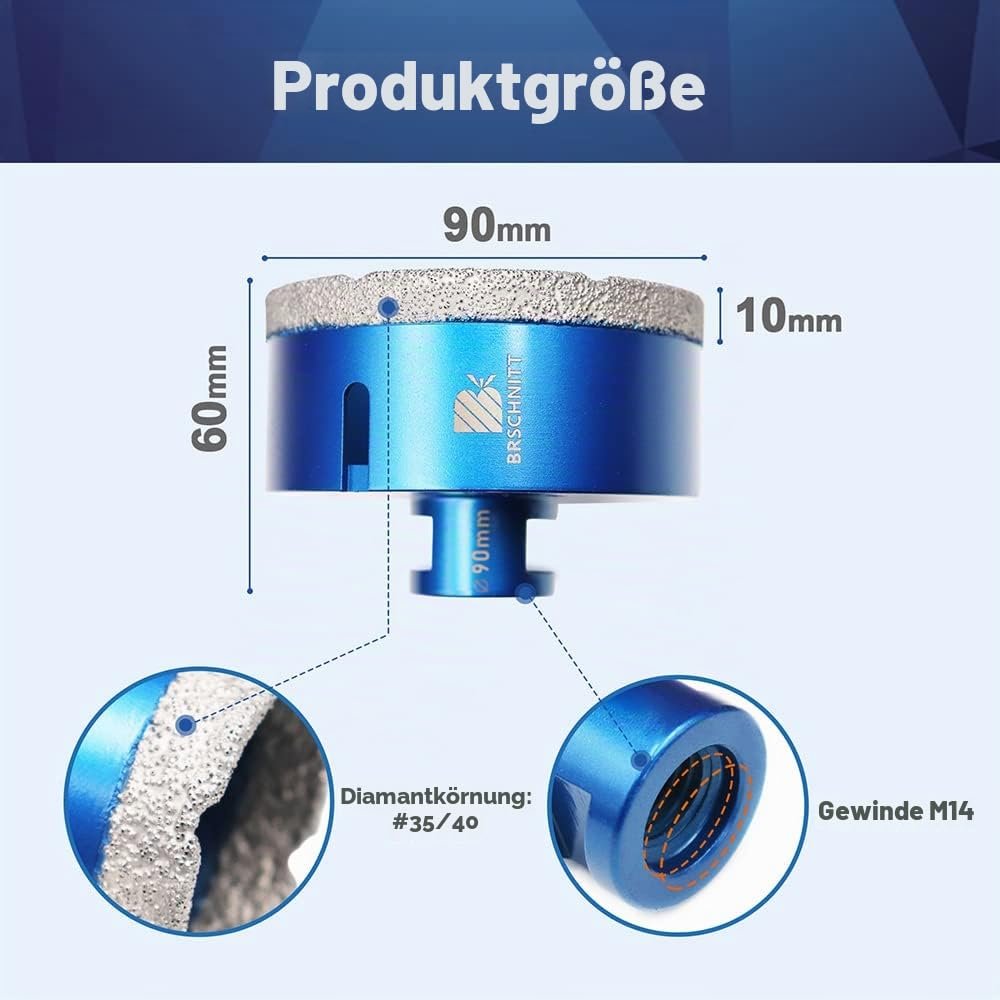 BRSCHNITT Diamant-Fliesenbohrer M14