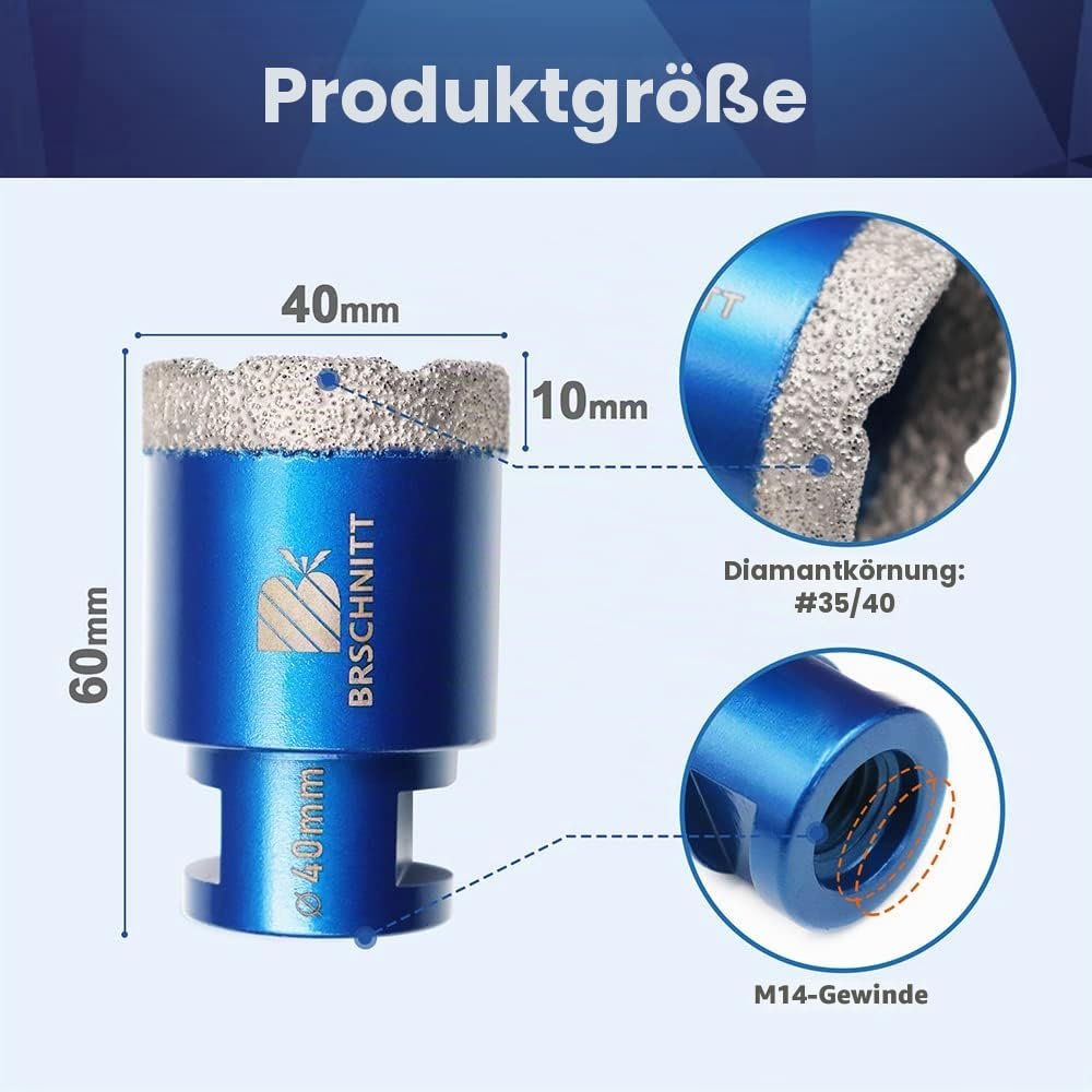 BRSCHNITT Diamant-Fliesenbohrer M14