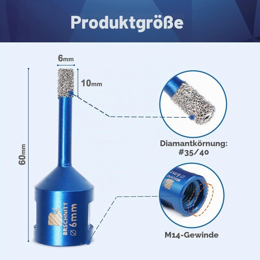 BRSCHNITT Diamant-Fliesenbohrer M14