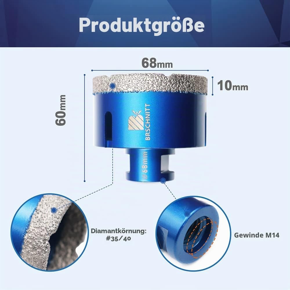 BRSCHNITT Diamant-Fliesenbohrer M14