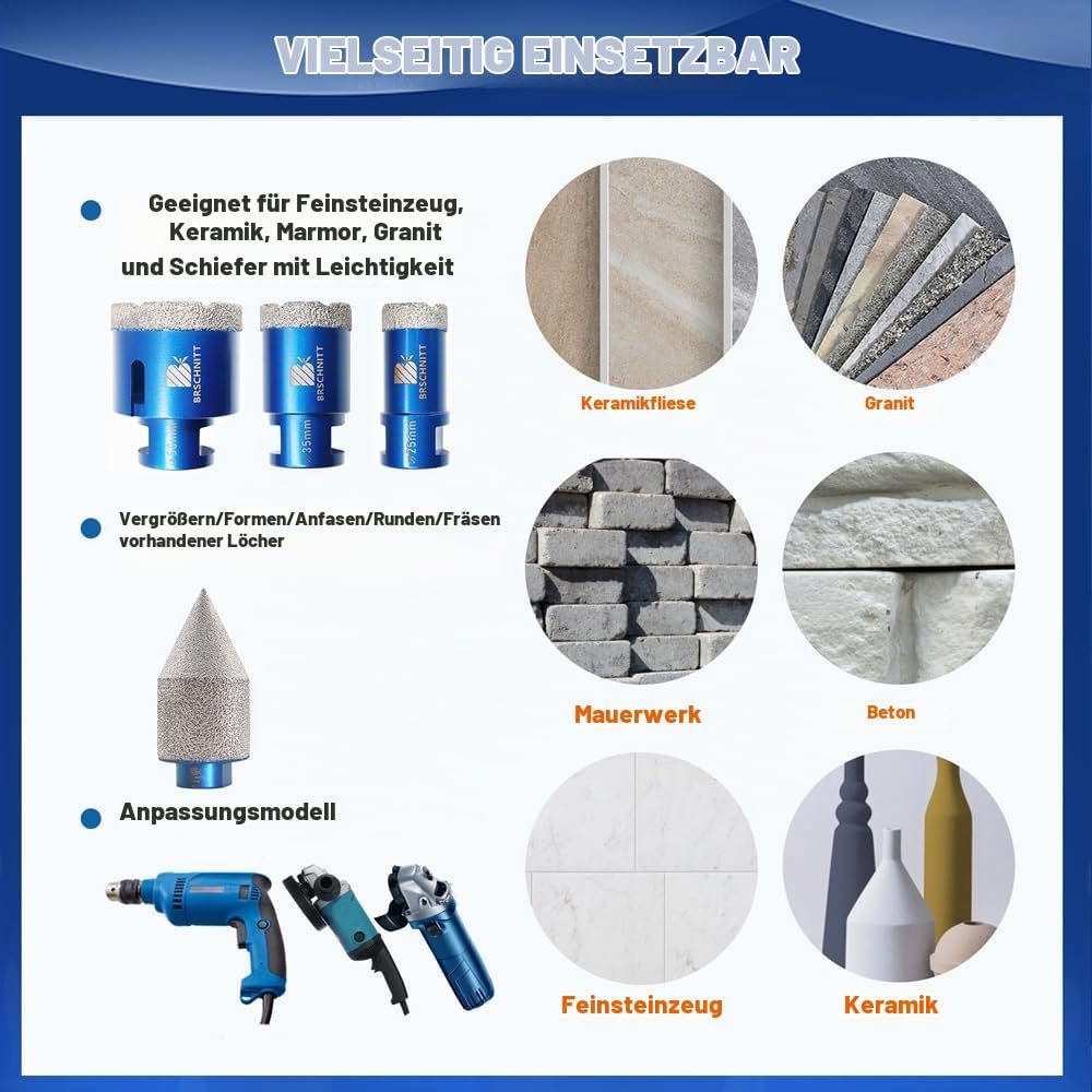 BRSCHNITT Diamantbohrer- und Fingerfräser-Sets