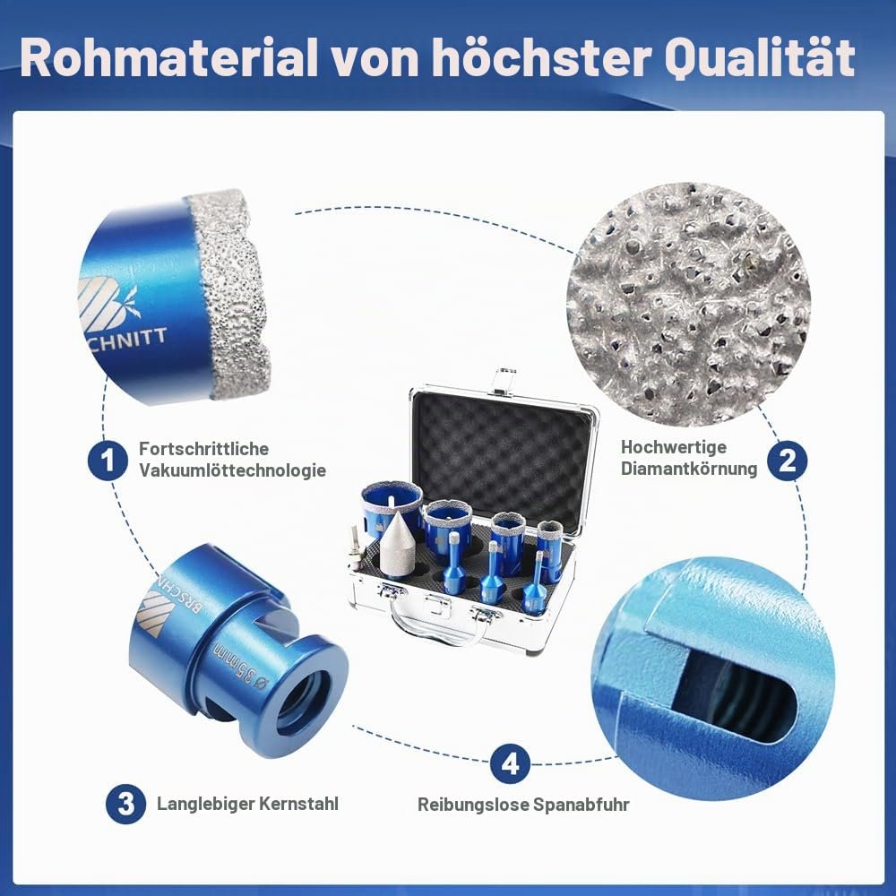 BRSCHNITT Diamantbohrer- und Fingerfräser-Sets