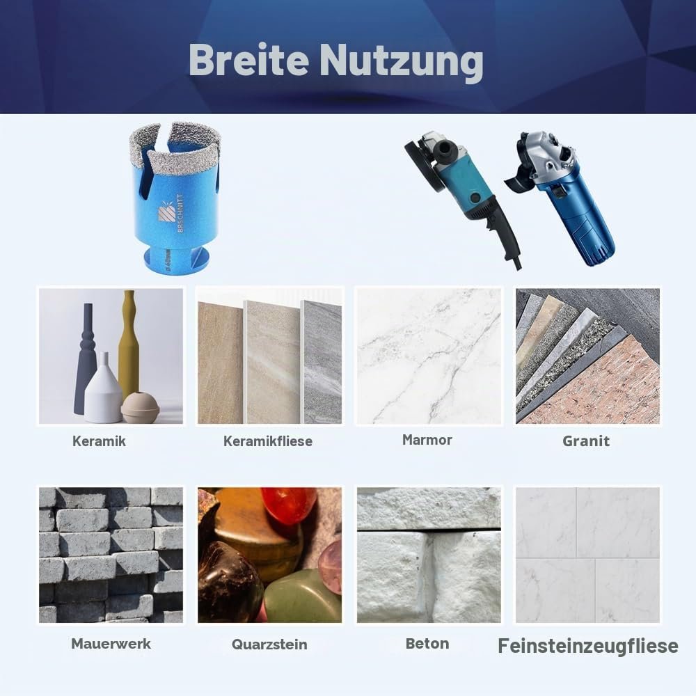 BRSCHNITT Diamantbohrer-, Fingerfräser- und Fasenbohrer-Sets