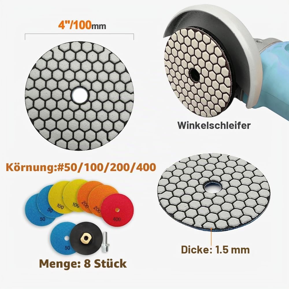 BRSCHNITT Diamant-Polierscheiben Sets