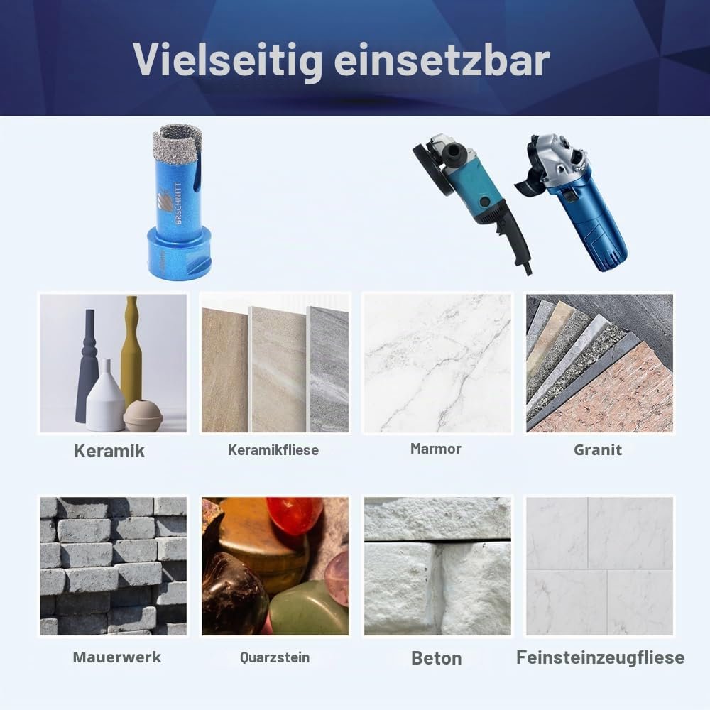 BRSCHNITT Diamantbohrer-, Fingerfräser- und Fasenbohrer-Sets