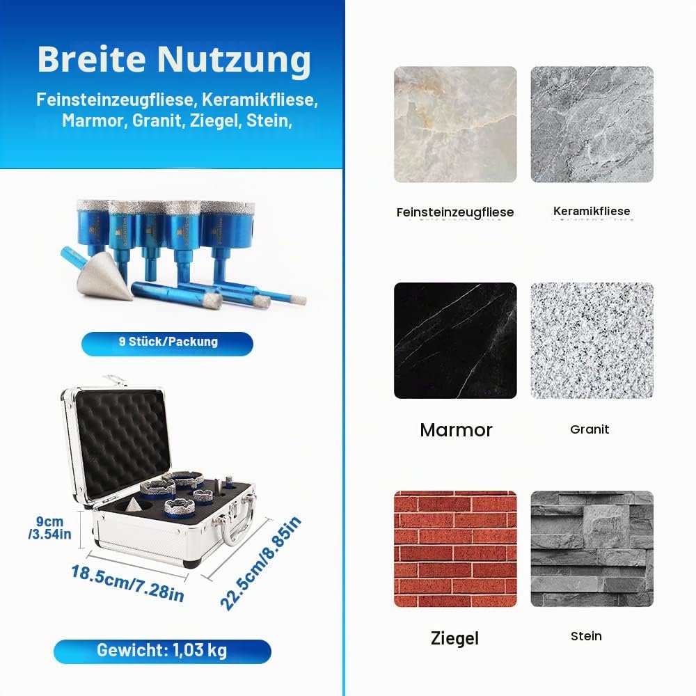BRSCHNITT Diamant-Trockenbohrer Sets