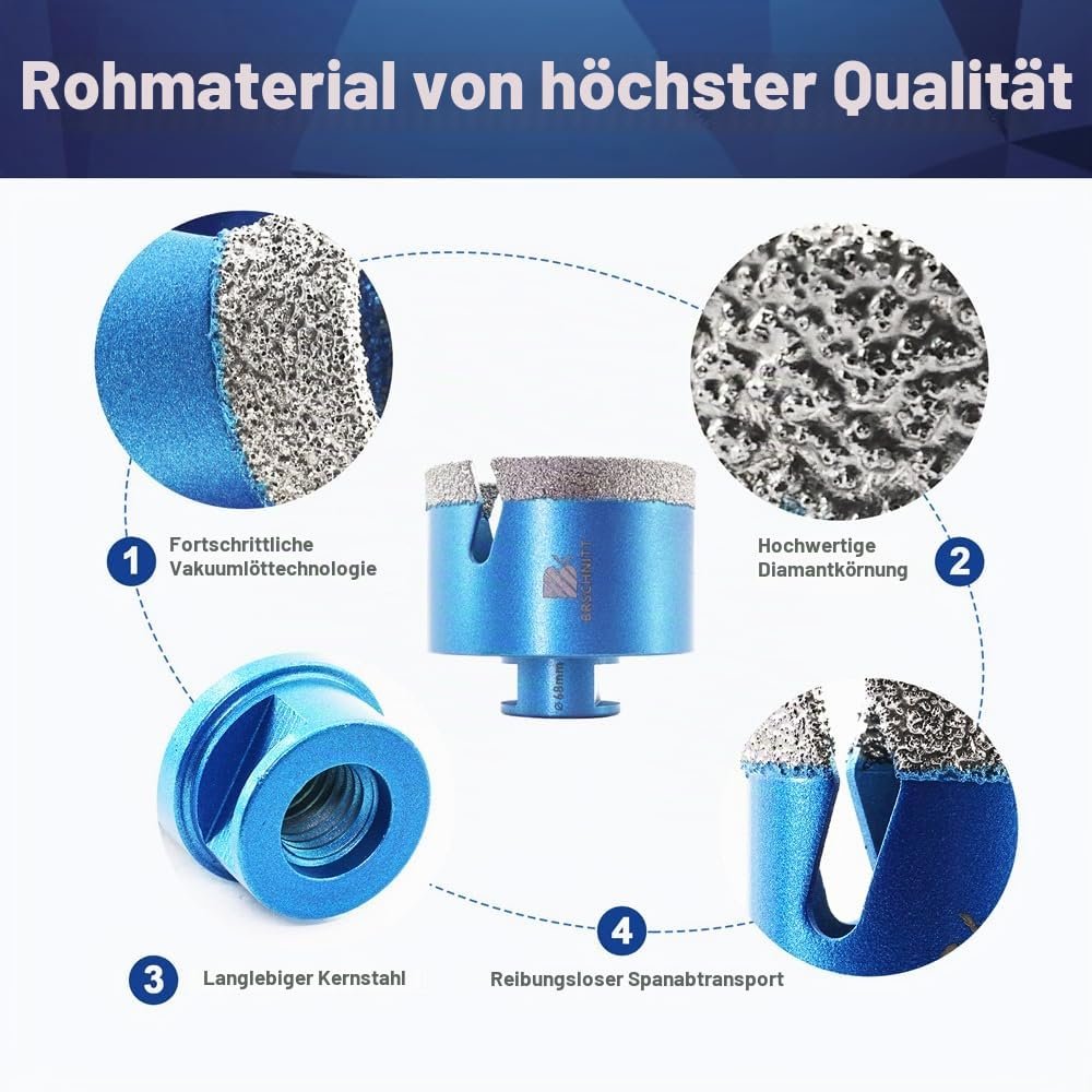 BRSCHNITT Diamantbohrer-, Fingerfräser- und Fasenbohrer-Sets