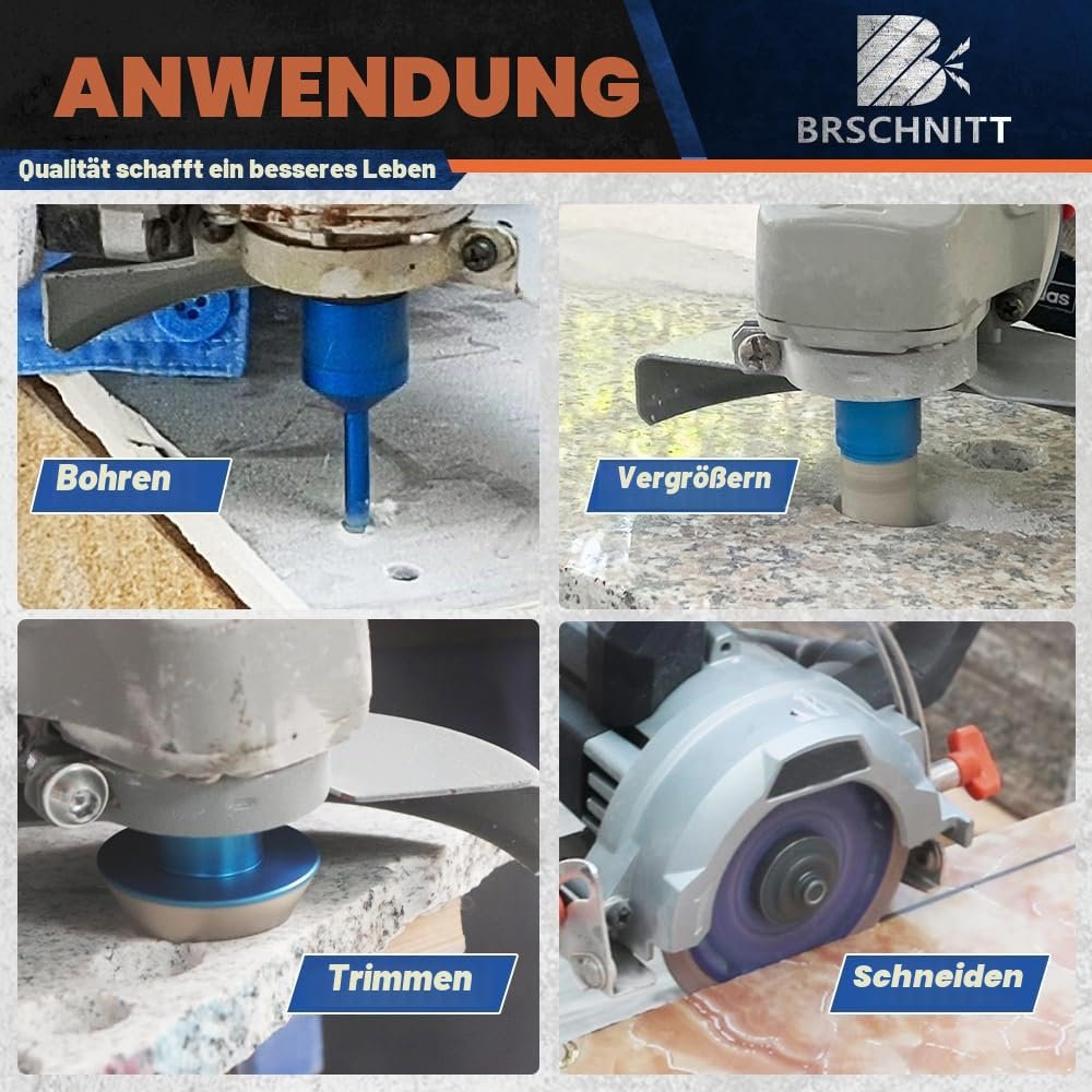BRSCHNITT Diamant-Fliesenbohrer Komplettsets