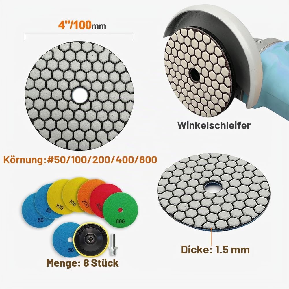 BRSCHNITT Diamant-Polierscheiben Sets