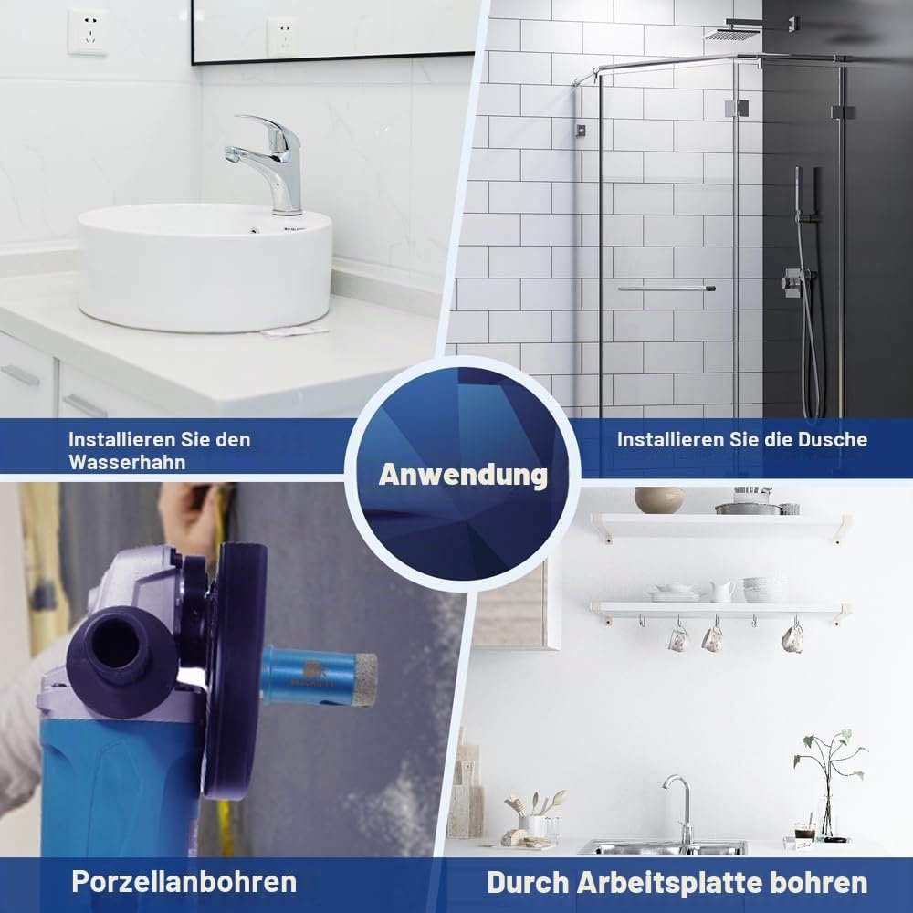 BRSCHNITT Diamantbohrer-, Fingerfräser- und Fasenbohrer-Sets