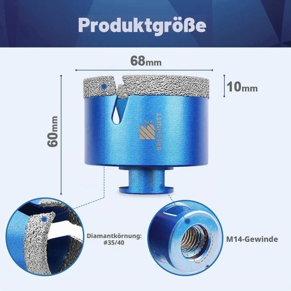 BRSCHNITT Diamantbohrer-, Fingerfräser- und Fasenbohrer-Sets