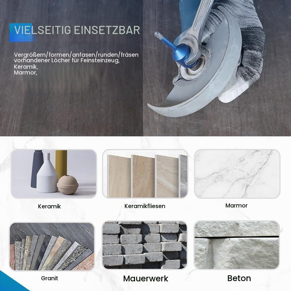 BRSCHNITT Diamantbohrer-, Fingerfräser- und Fasenbohrer-Sets