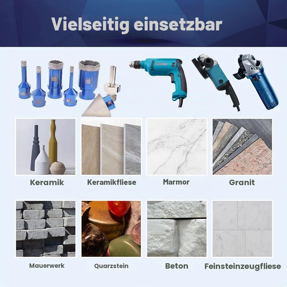 BRSCHNITT Diamantbohrer-Fliesenbohrer Sets