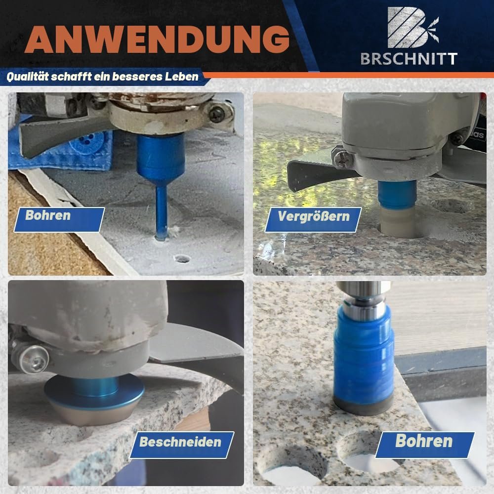 BRSCHNITT Diamantbohrer-, Fingerfräser- und Fasenbohrer-Sets