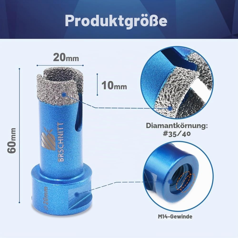 BRSCHNITT Diamantbohrer-, Fingerfräser- und Fasenbohrer-Sets