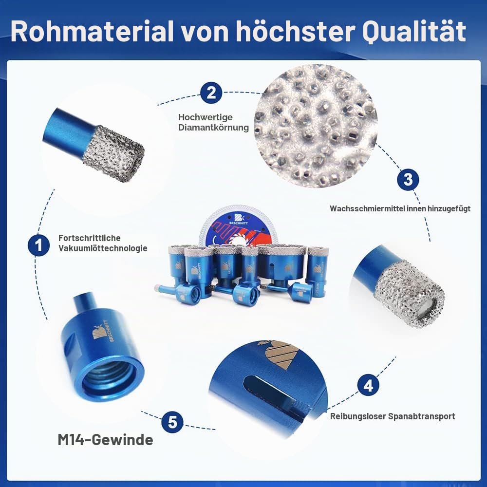 BRSCHNITT Diamantbohrer- und Fingerfräser-Sets