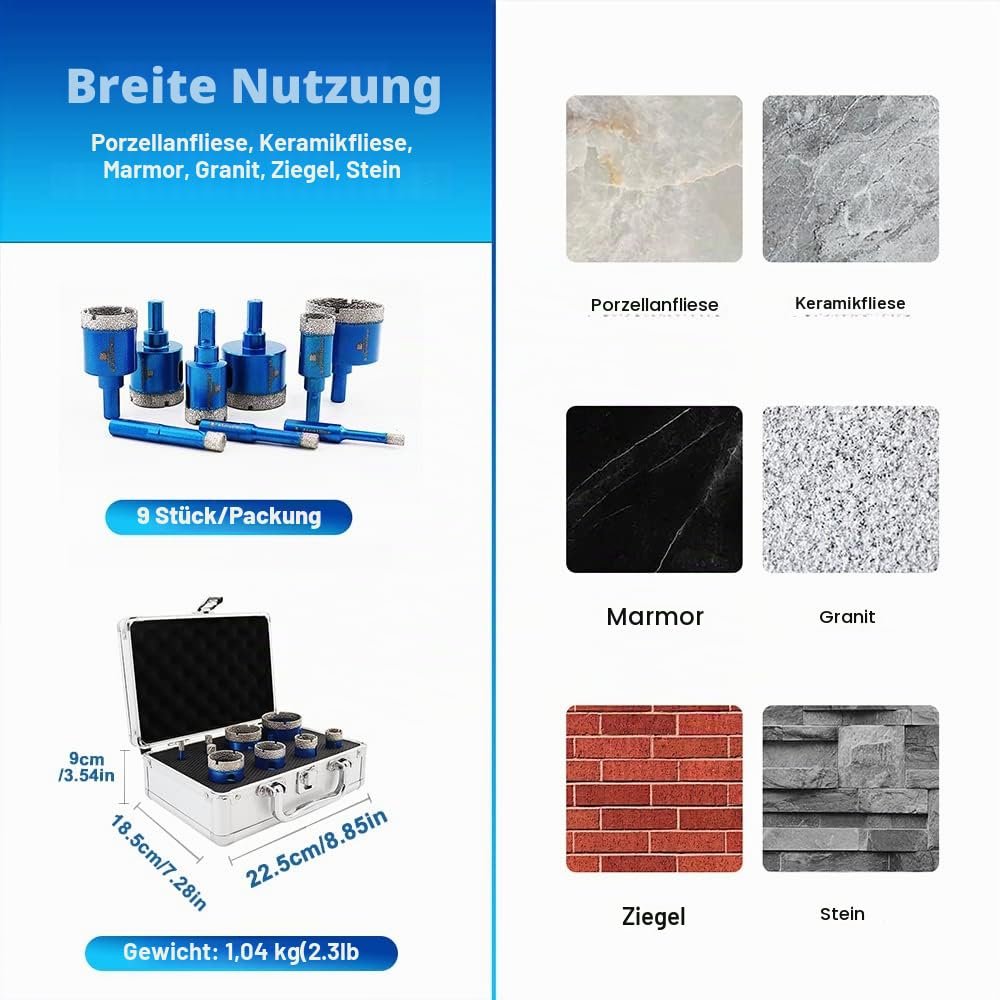 BRSCHNITT Diamant-Trockenbohrer Sets