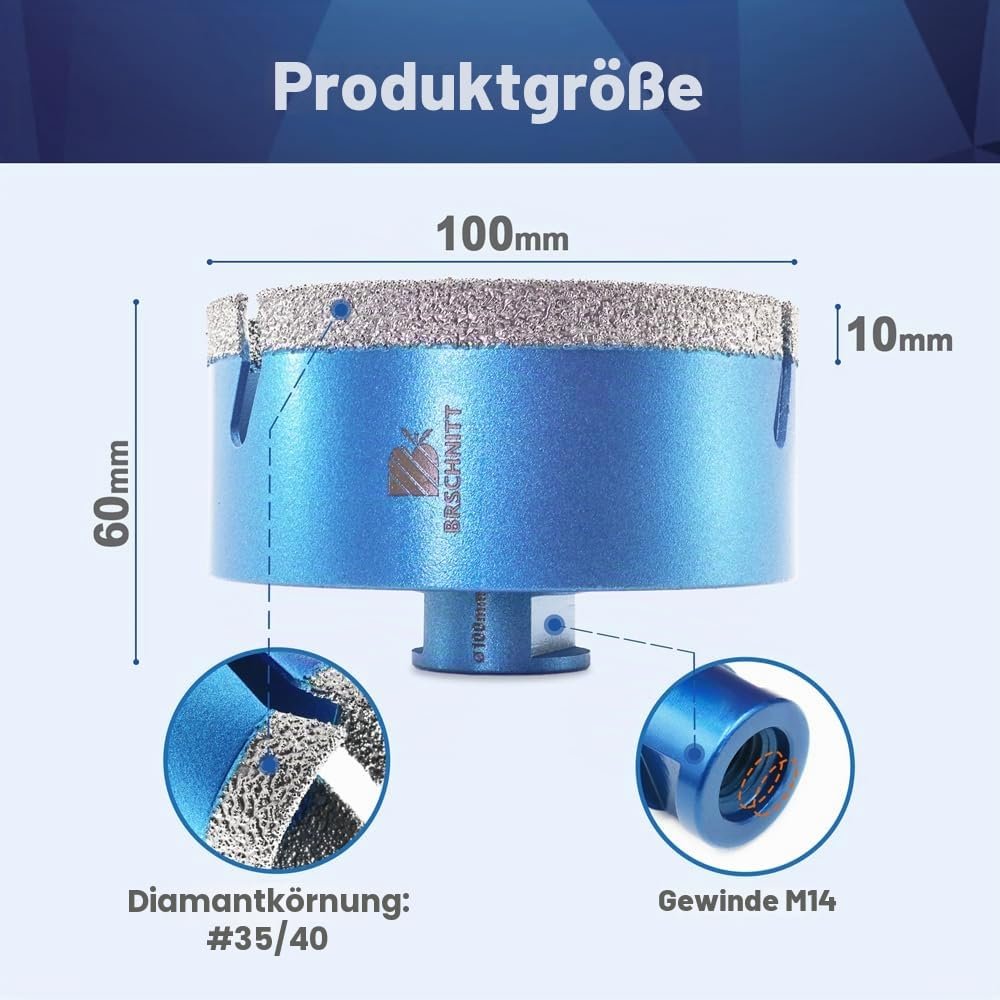 BRSCHNITT Diamantbohrer-, Fingerfräser- und Fasenbohrer-Sets