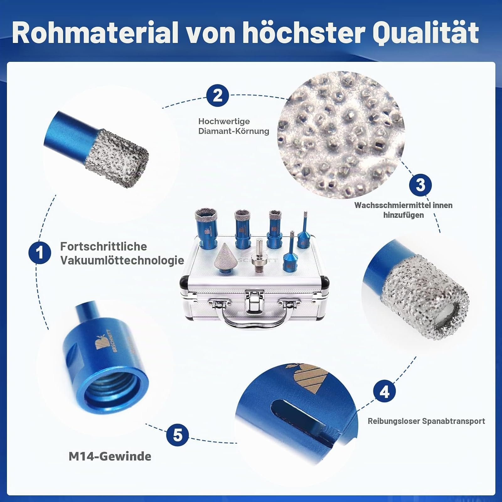 BRSCHNITT Diamantbohrer- und Fingerfräser-Sets