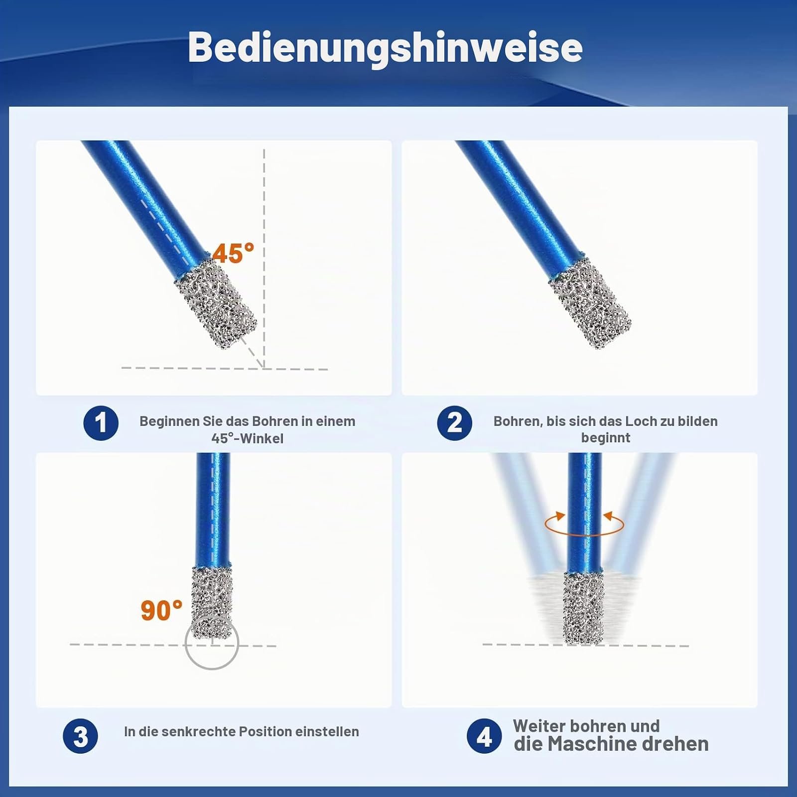 BRSCHNITT Diamantbohrer-Fliesenbohrer Sets