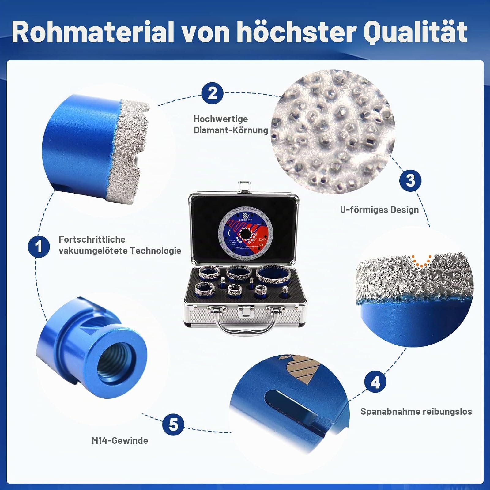 BRSCHNITT Diamantbohrer- und Fingerfräser-Sets