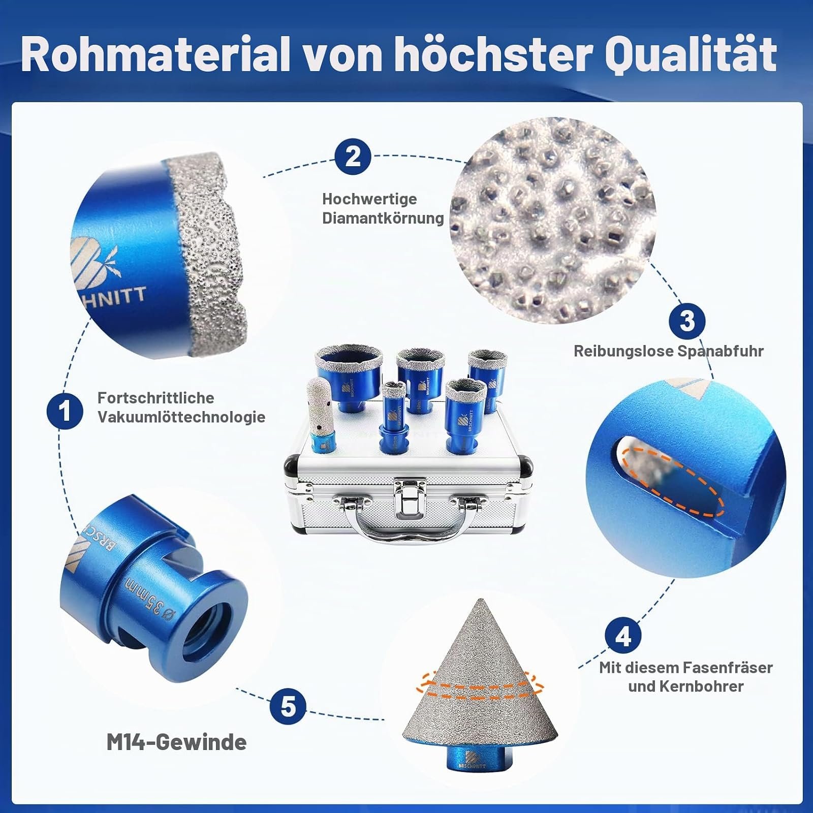 BRSCHNITT Diamantbohrer- und Fingerfräser-Sets