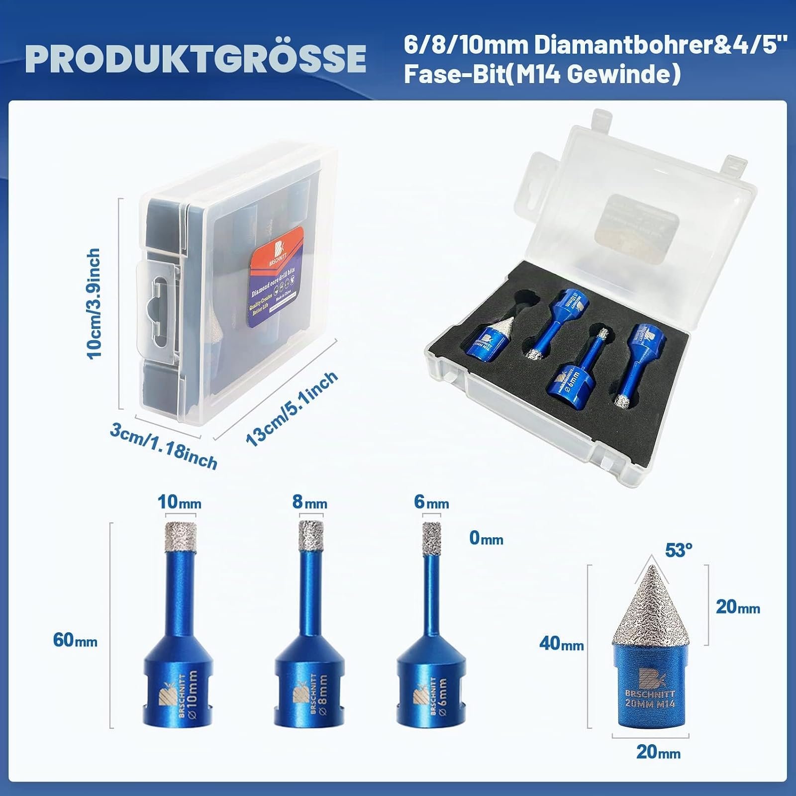 BRSCHNITT Diamantbohrer- und Fingerfräser-Sets