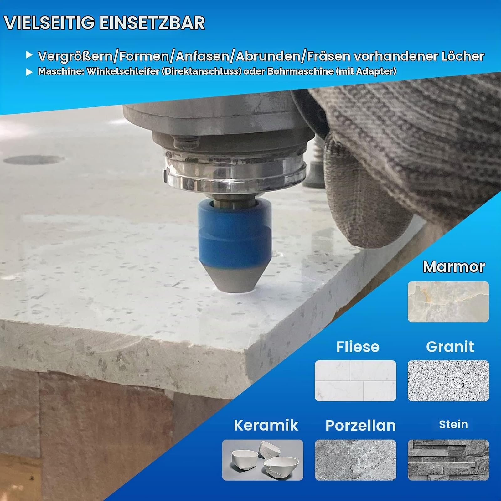 BRSCHNITT Diamantbohrer-Fliesenbohrer Sets