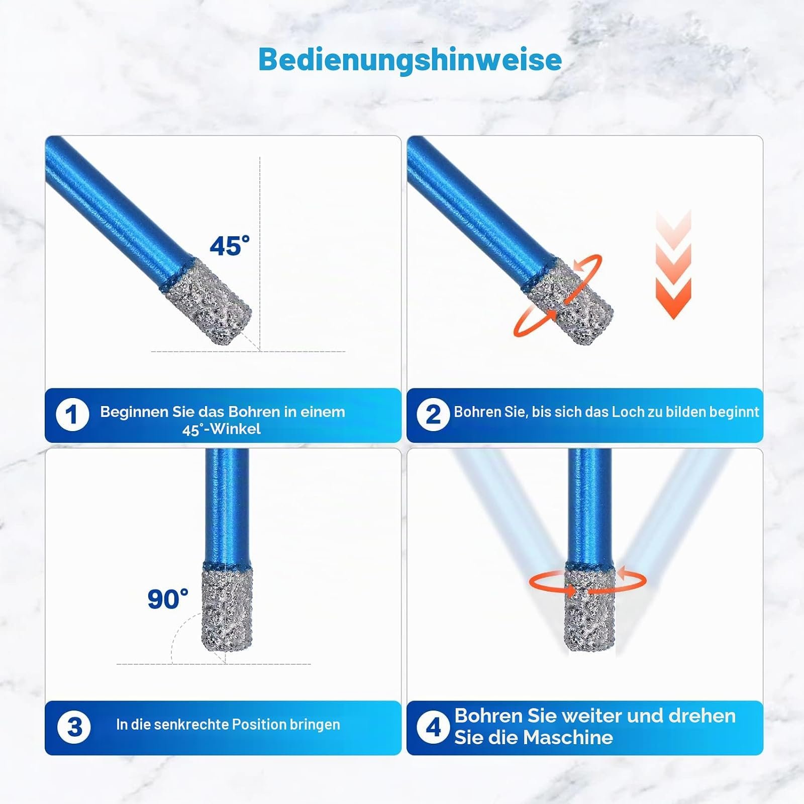 BRSCHNITT Diamant-Trockenbohrer Sets