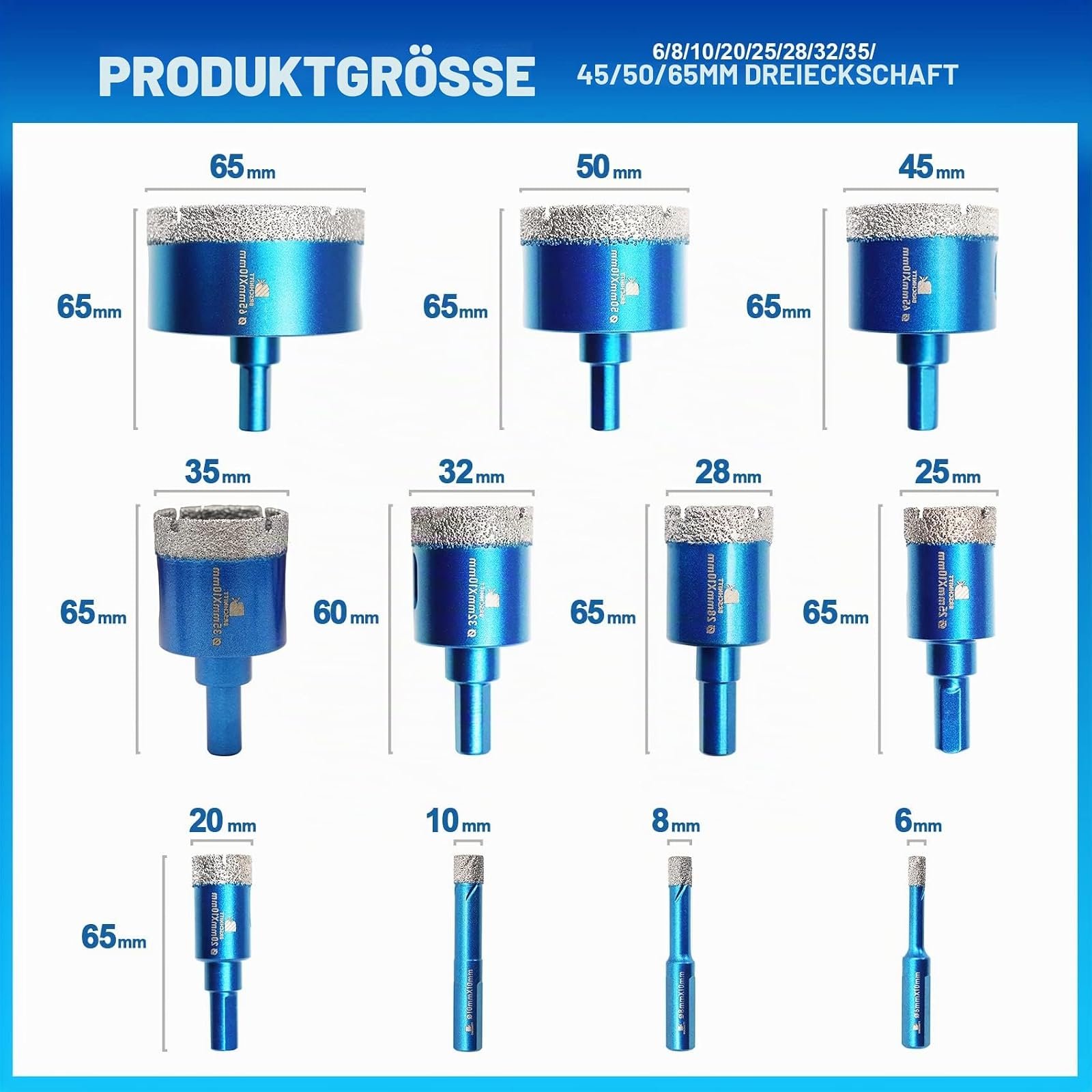 BRSCHNITT Diamant-Trockenbohrer Sets