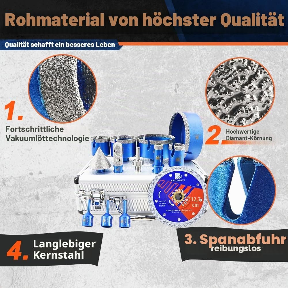 BRSCHNITT Diamant-Fliesenbohrer Komplettsets