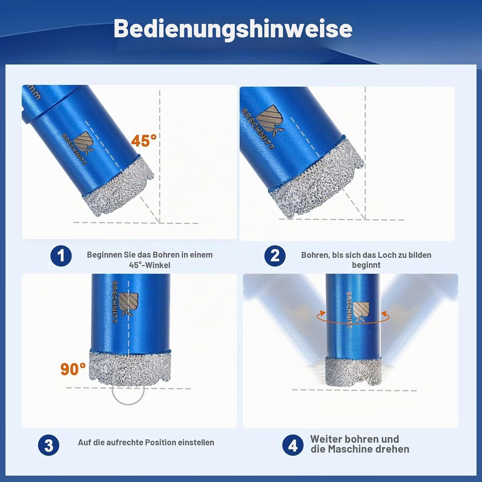 BRSCHNITT Diamantbohrer- und Fingerfräser-Sets