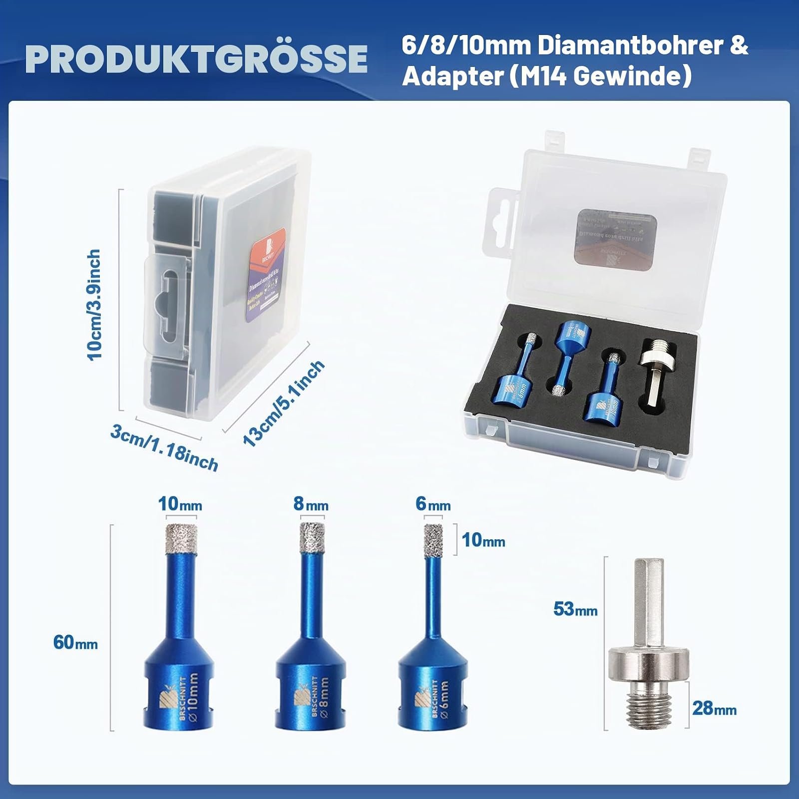 BRSCHNITT Diamantbohrer- und Fingerfräser-Sets