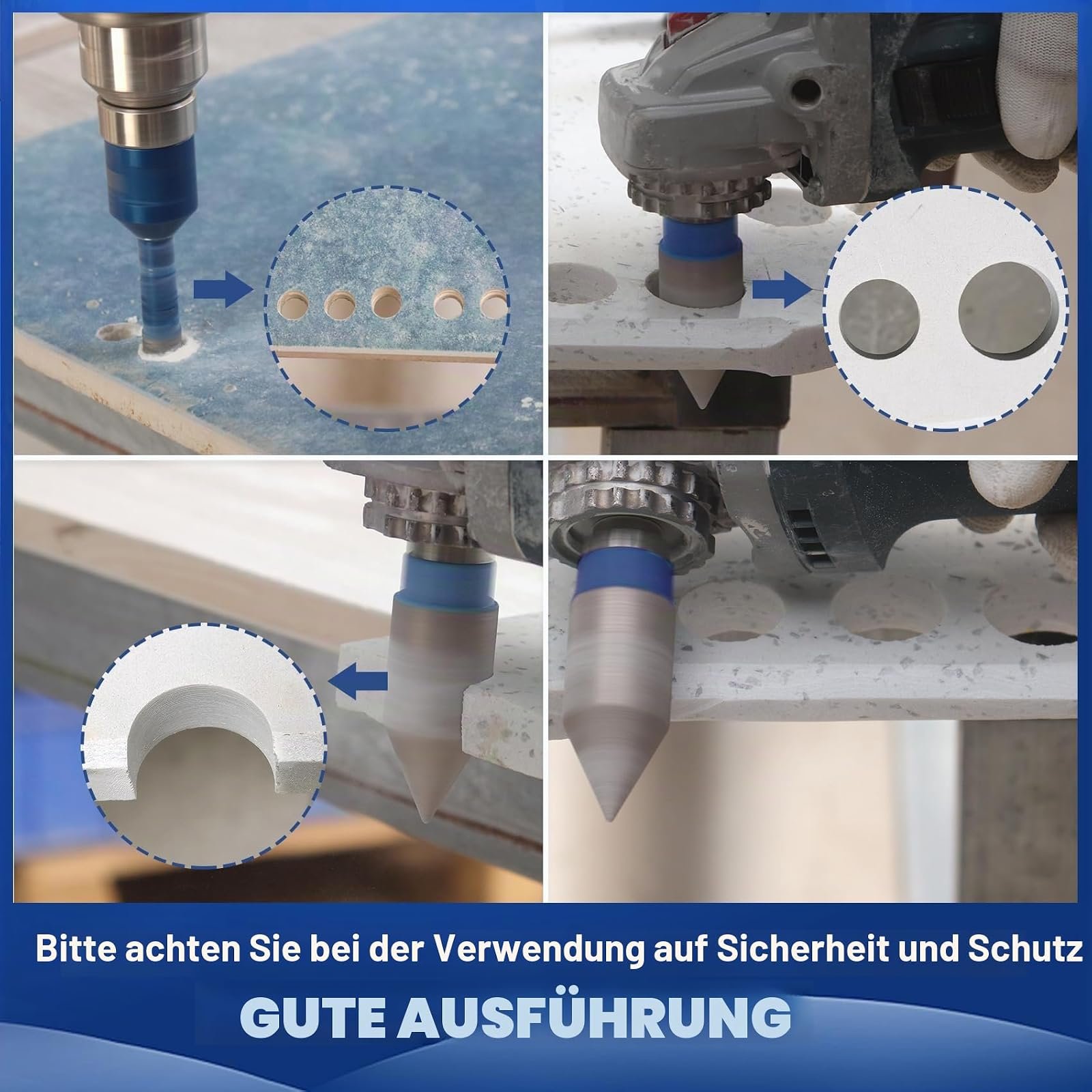BRSCHNITT Diamantbohrer-, Fingerfräser- und Fasenbohrer-Sets