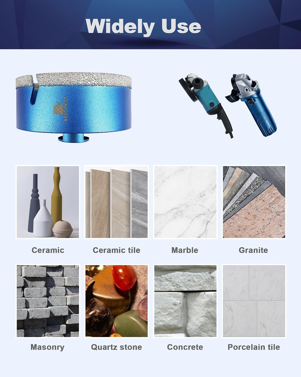 BRSCHNITT Diamantbohrer-, Fingerfräser- und Fasenbohrer-Sets