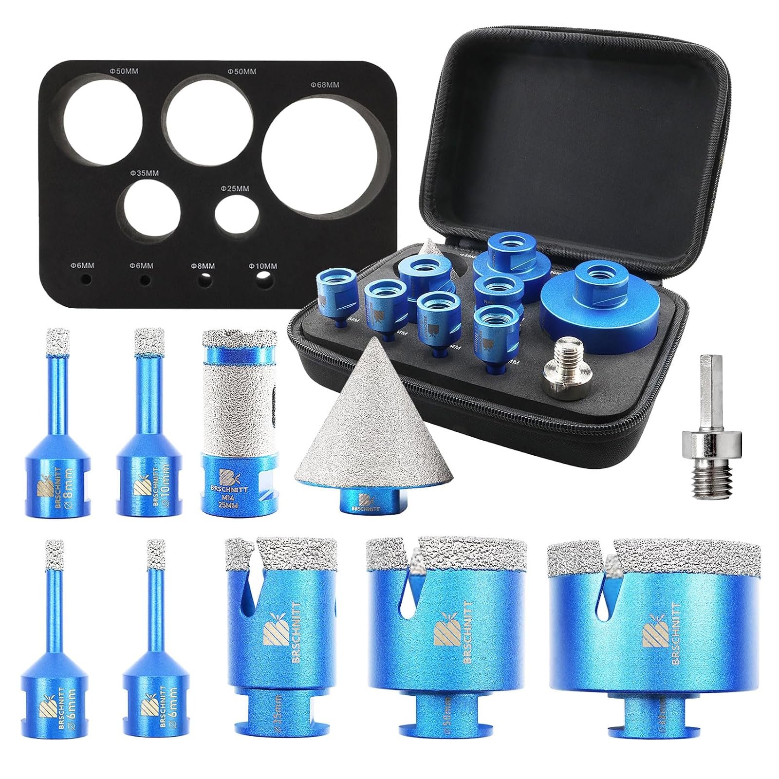 BRSCHNITT Diamantbohrer-, Fingerfräser- und Fasenbohrer-Sets