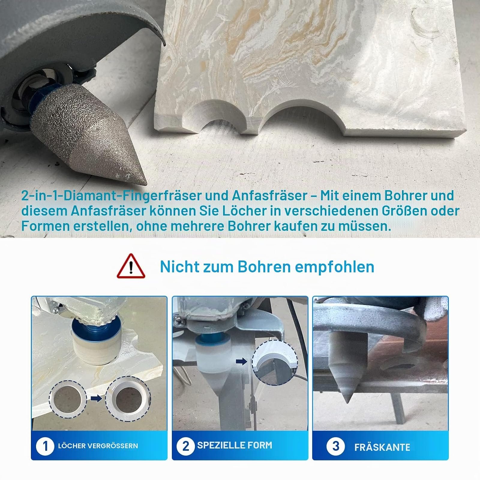 BRSCHNITT Diamantbohrer- und Fingerfräser-Sets
