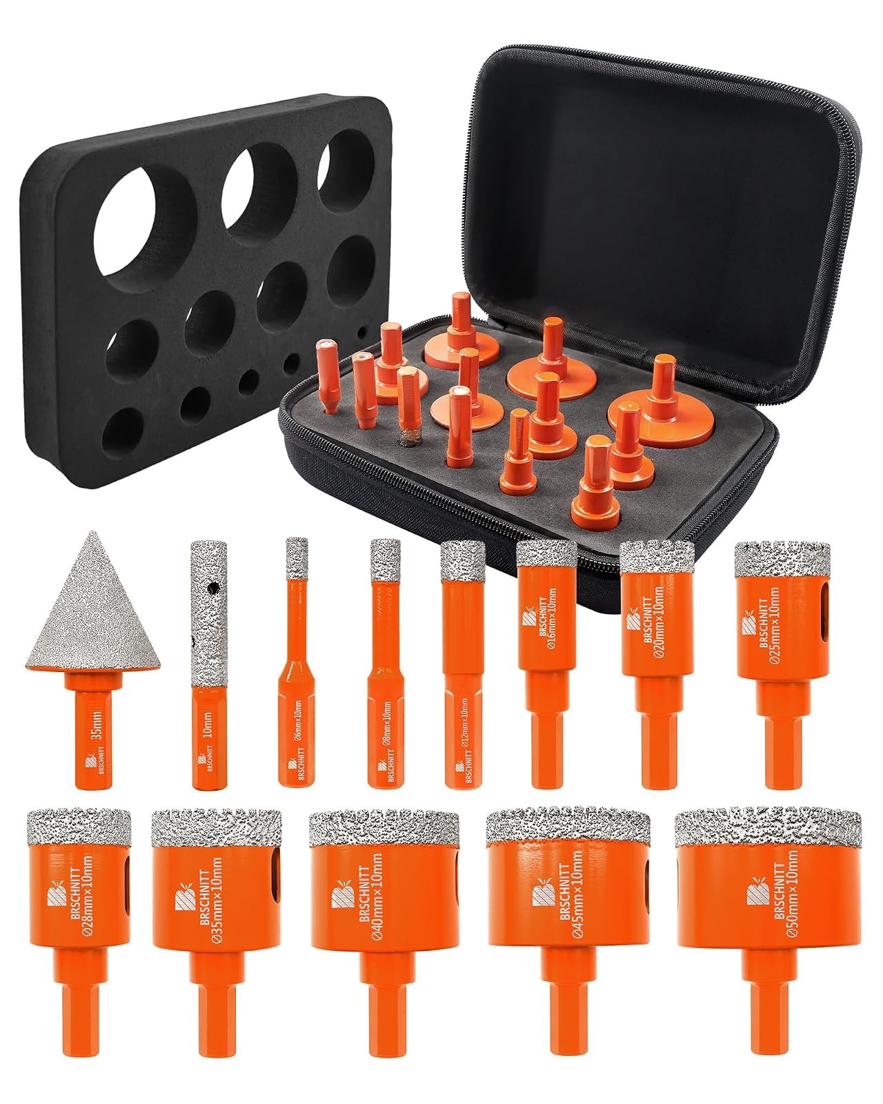 BRSCHNITT Diamantbohrer-, Fingerfräser- und Fasenbohrer-Sets