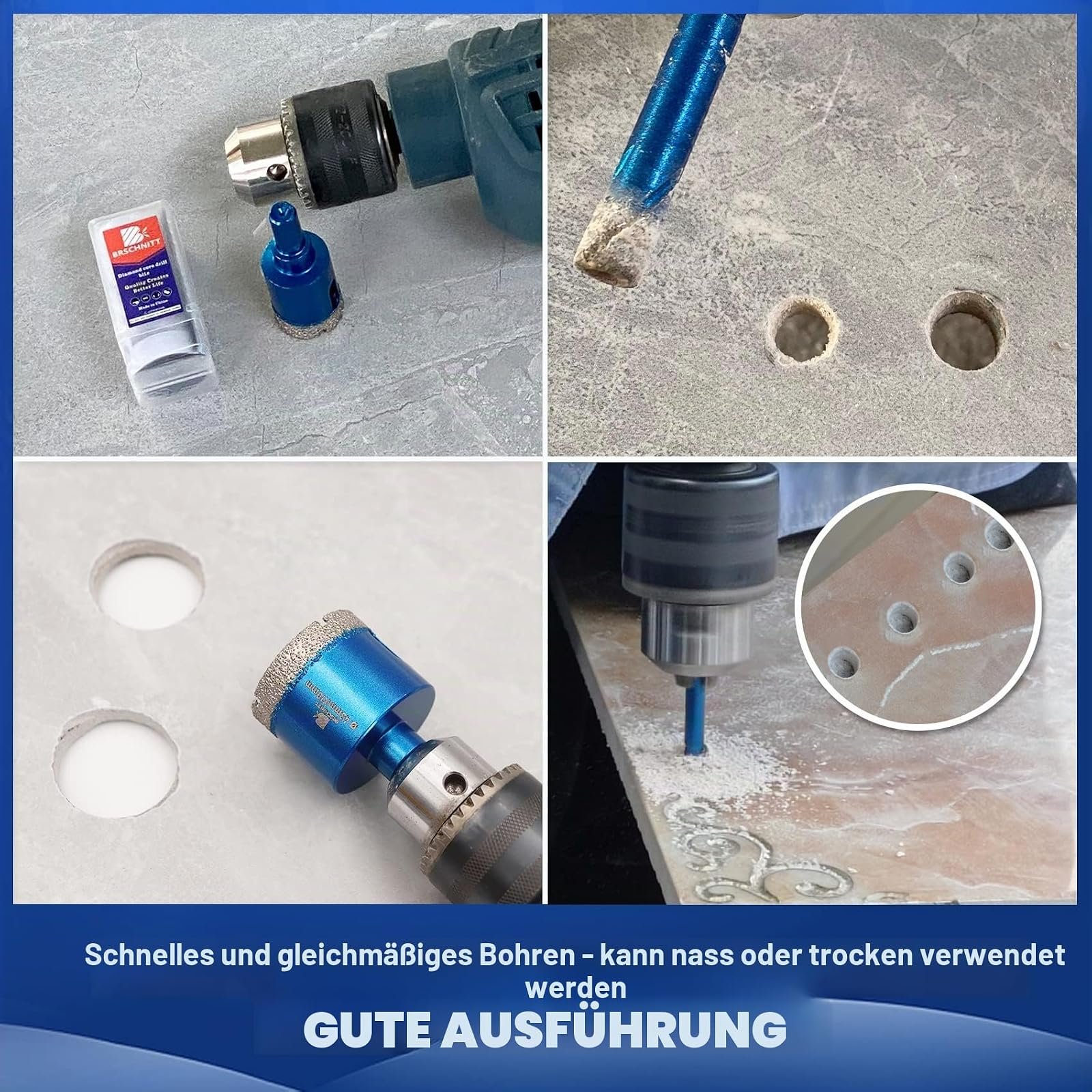 BRSCHNITT Diamant-Trockenbohrer Sets