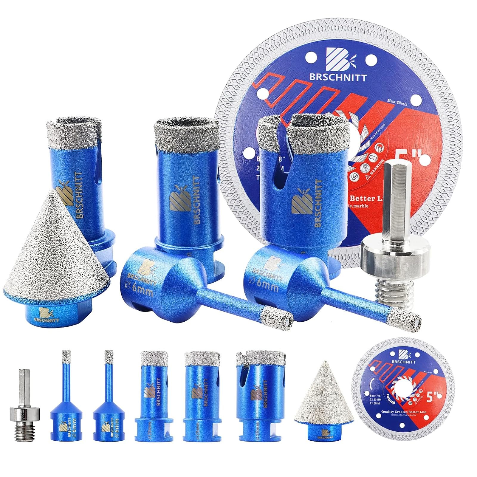 BRSCHNITT Diamant-Fliesenbohrer Komplettsets