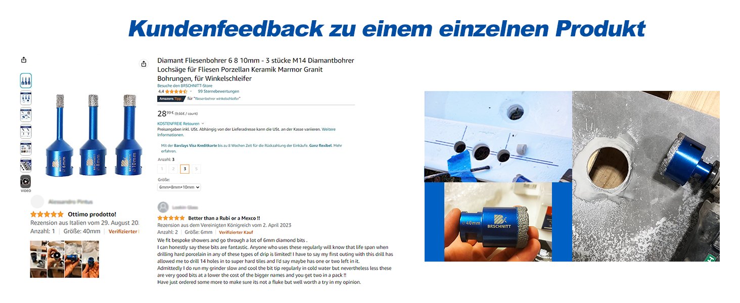 BRSCHNITT Diamantbohrer- und Fingerfräser-Sets Produktdetail 1